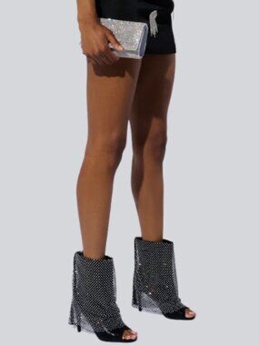 AZALEA WANG RIESLIN MESH BOOTIE IN BLACK